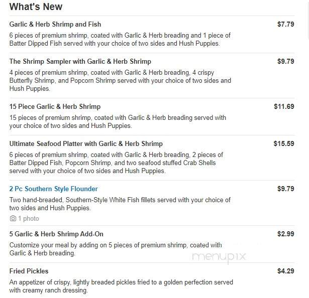 Captain D's Seafood - Talladega, AL menu_pic