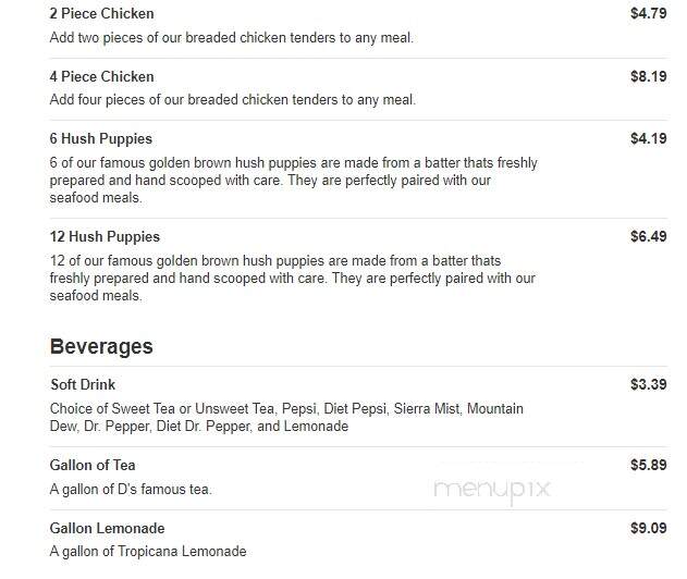Captain D's Seafood - Talladega, AL menu_pic