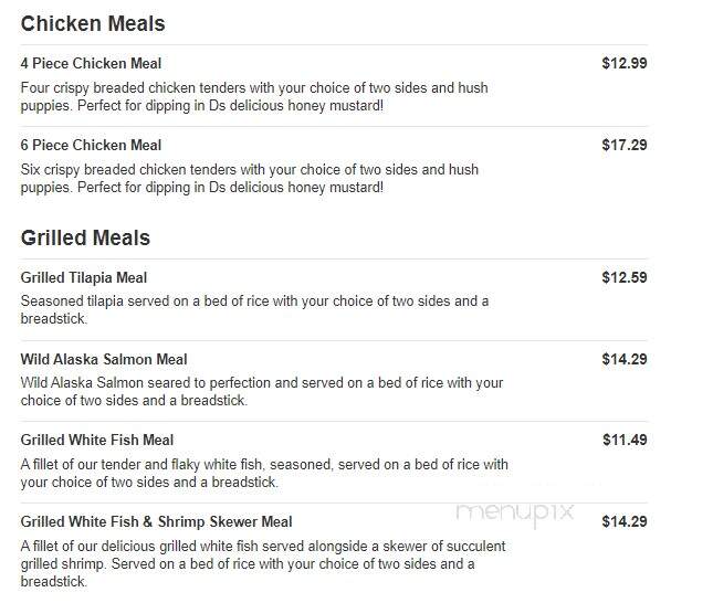 Captain D's Seafood - Talladega, AL menu_pic