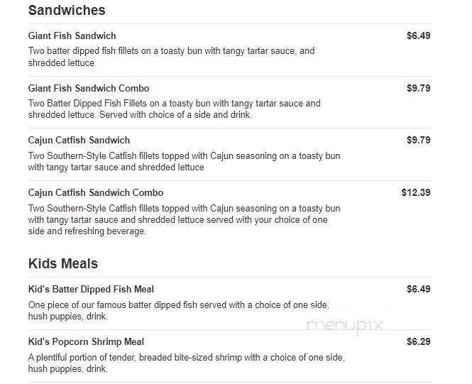 Captain D's Seafood - Talladega, AL menu_pic