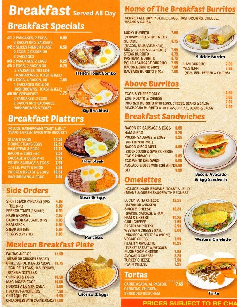Lucky Guys - Downey, CA menu_pic