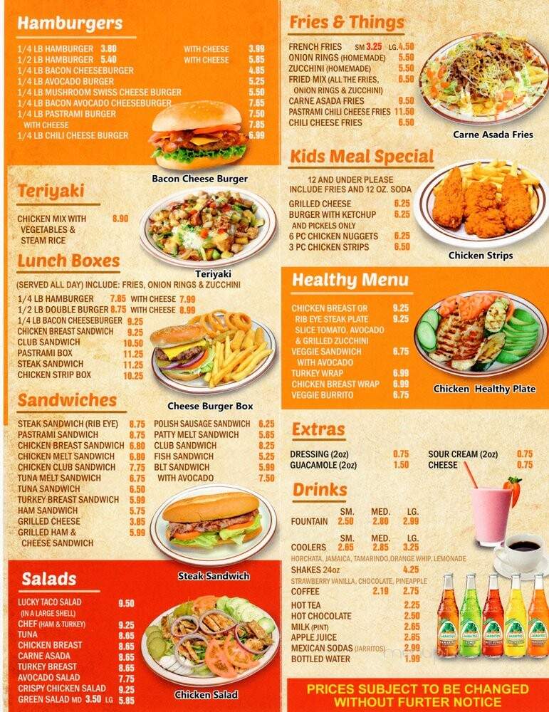 Lucky Guys - Downey, CA menu_pic