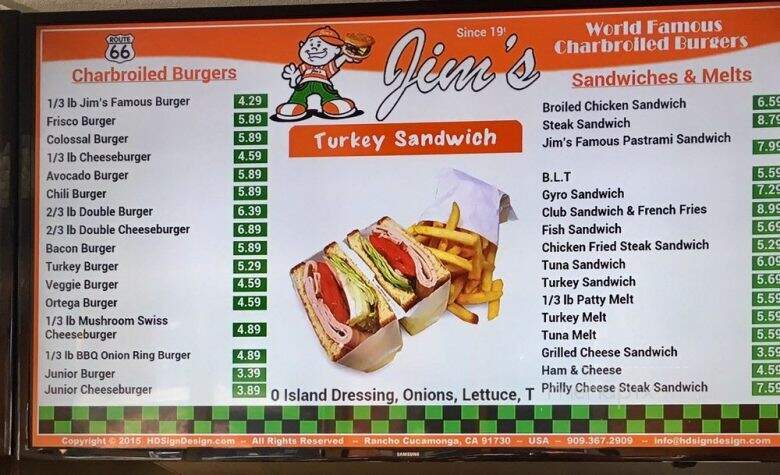 Jim's Burgers - Upland, CA menu_pic