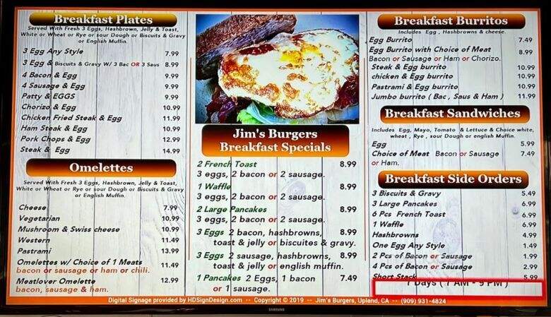 Jim's Burgers - Upland, CA menu_pic