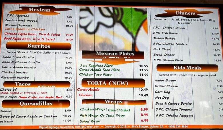 Jim's Burgers - Upland, CA menu_pic