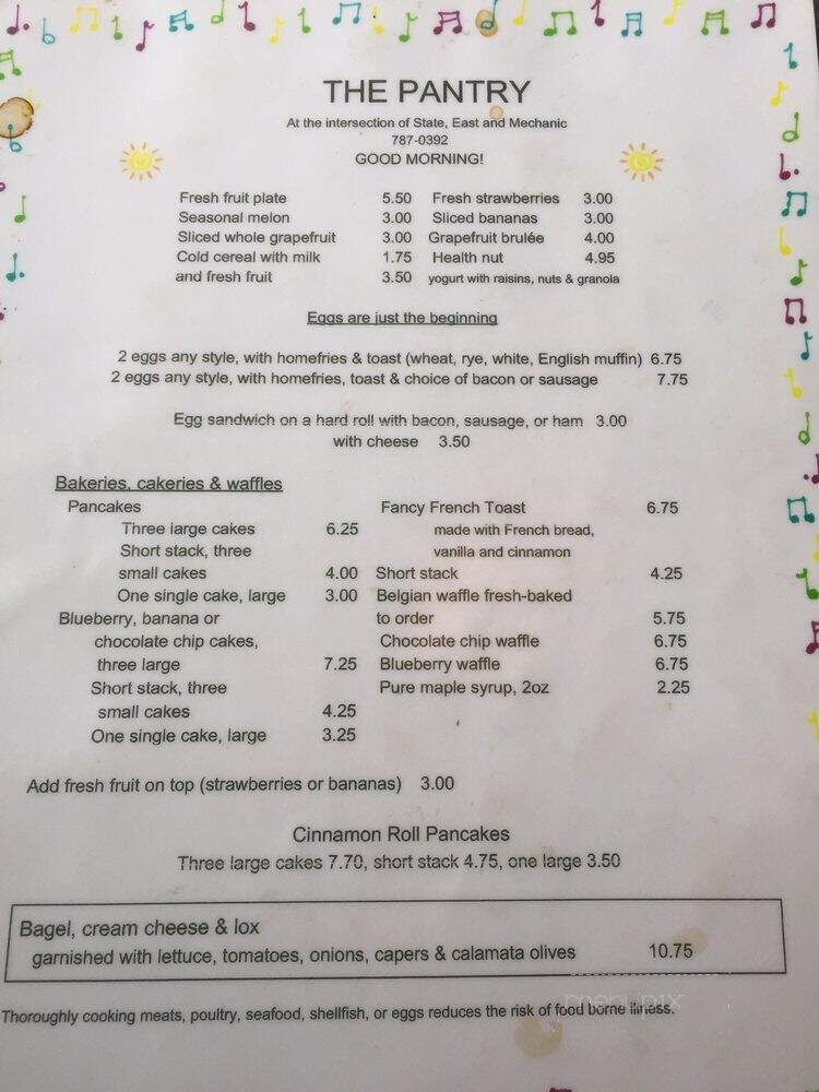 Pantry - New Haven, CT menu_pic