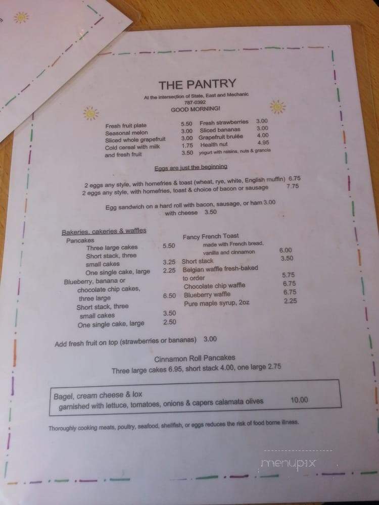 Pantry - New Haven, CT menu_pic