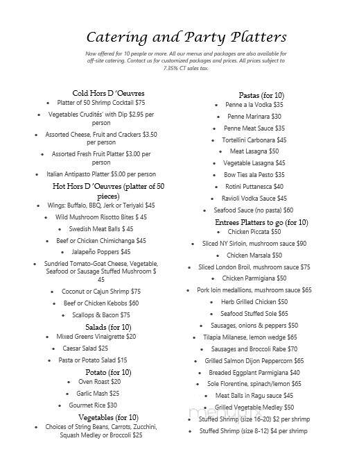 A Villa Louisa - Bolton, CT menu_pic