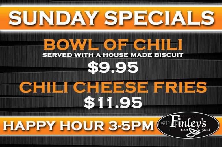 Finley's Irish Bar & Grill - Nelson, BC menu_pic