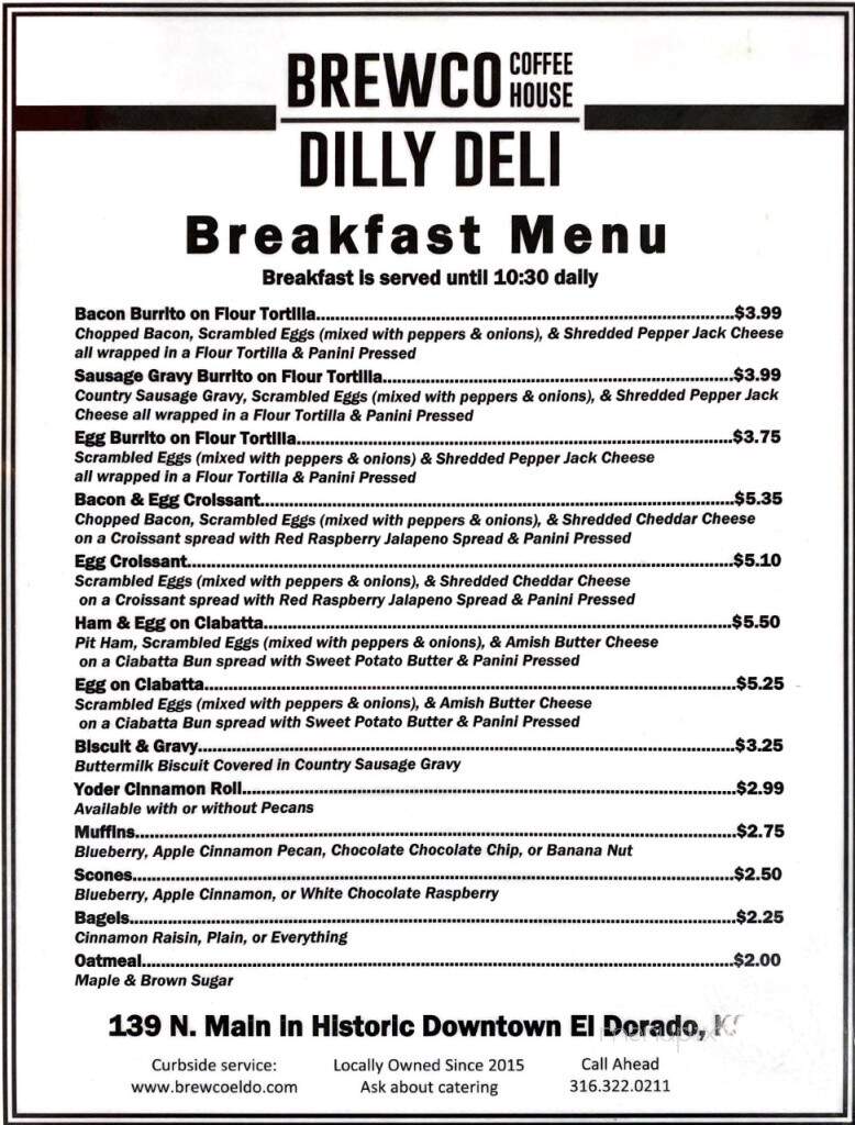 BrewCo. Coffeehouse & Dilly Deli - El Dorado, KS