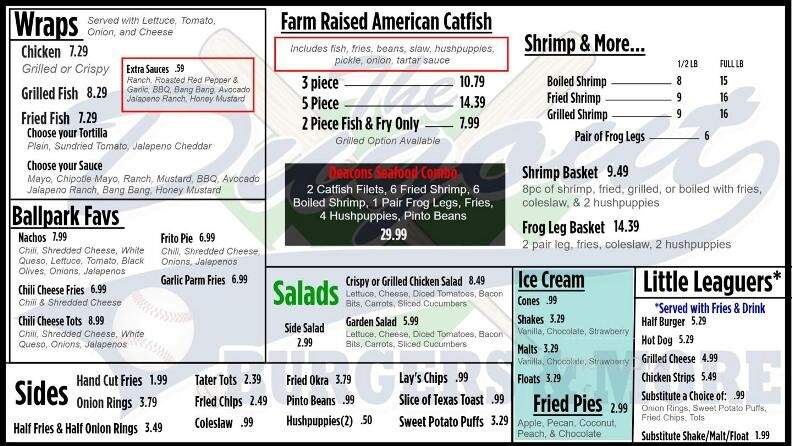The Dugout - Texarkana, AR menu_pic