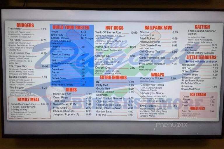 The Dugout - Texarkana, AR menu_pic