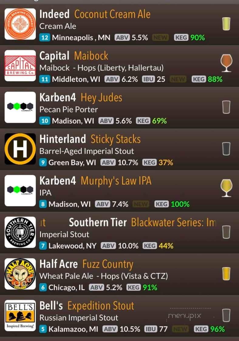 Growlers To Go-Go - Madison, WI menu_pic