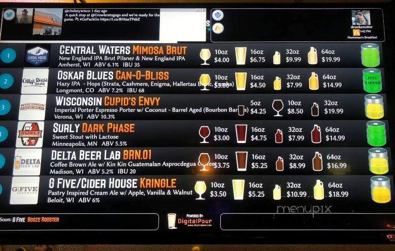Growlers To Go-Go - Madison, WI menu_pic