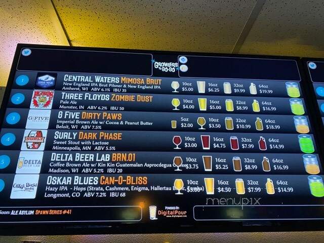 Growlers To Go-Go - Madison, WI menu_pic