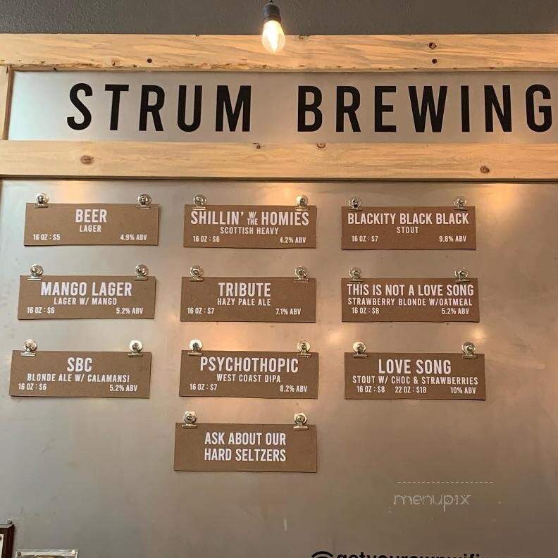 Strum Brewing Co. - Ontario, CA menu_pic