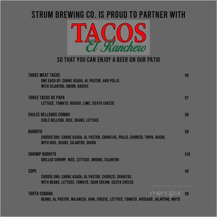 Strum Brewing Co. - Ontario, CA menu_pic