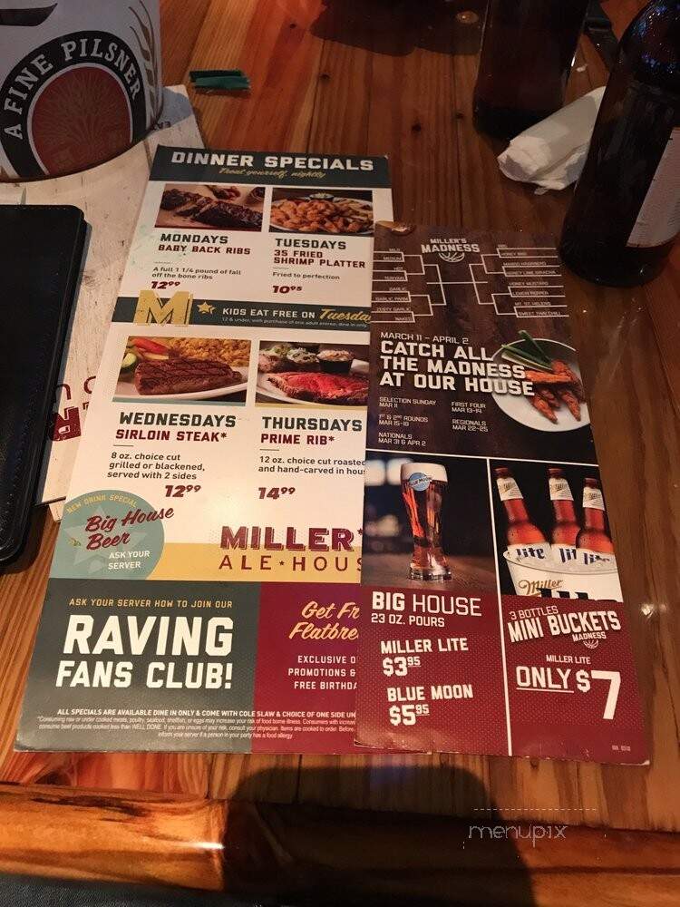 Miller's Ale House - Sterling, VA menu_pic