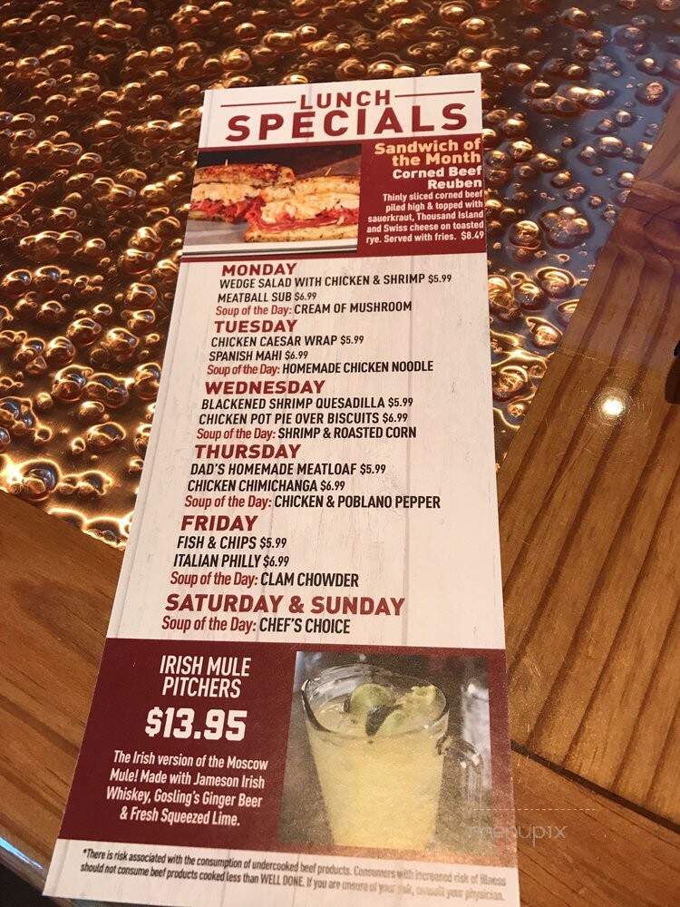 Miller's Ale House - Sterling, VA menu_pic
