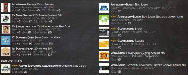 Fringe Beerworks - Lee's Summit, MO menu_pic