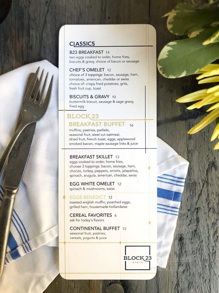 Block 23 - Oklahoma City, OK menu_pic