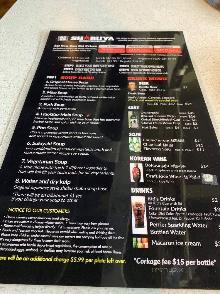 Shabuya - La Mirada, CA menu_pic