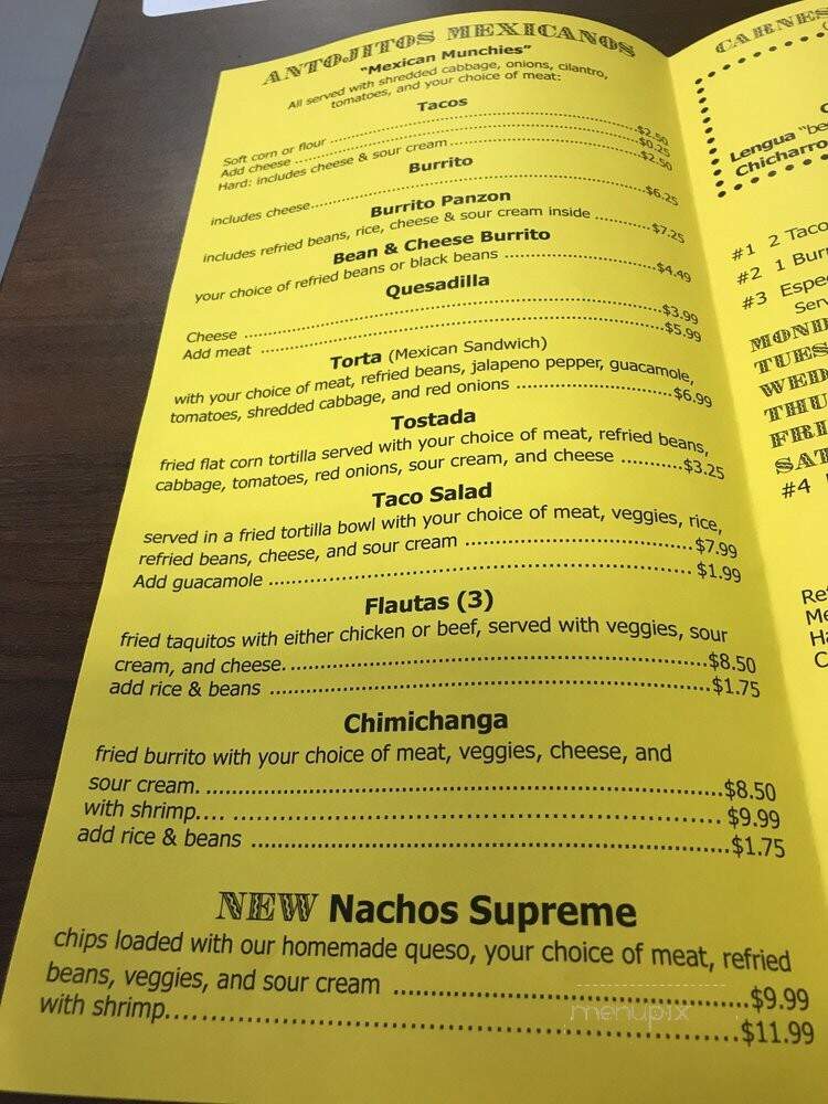 TacoSon - Wesley Chapel, FL menu_pic