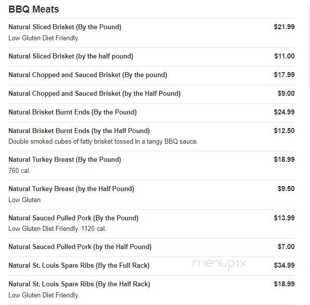 True Texas BBQ - Huntsville, TX menu_pic