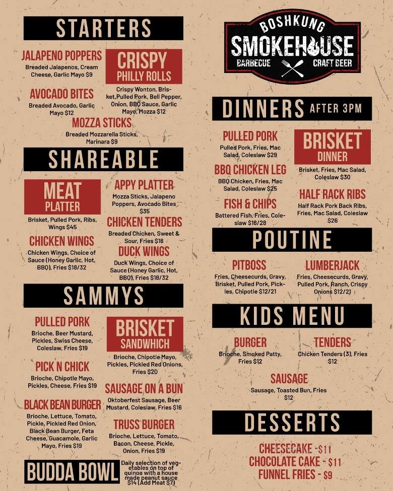 Boshkung Brewing - Minden, ON menu_pic