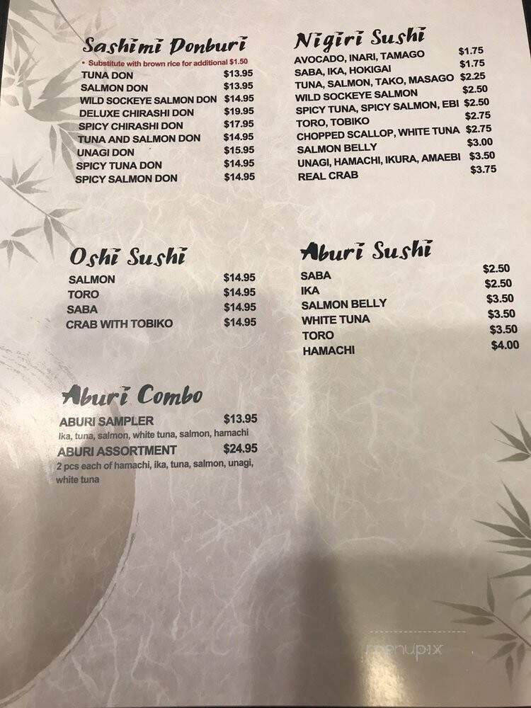 Aka Sushi - Surrey, BC menu_pic