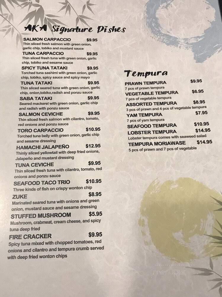 Aka Sushi - Surrey, BC menu_pic