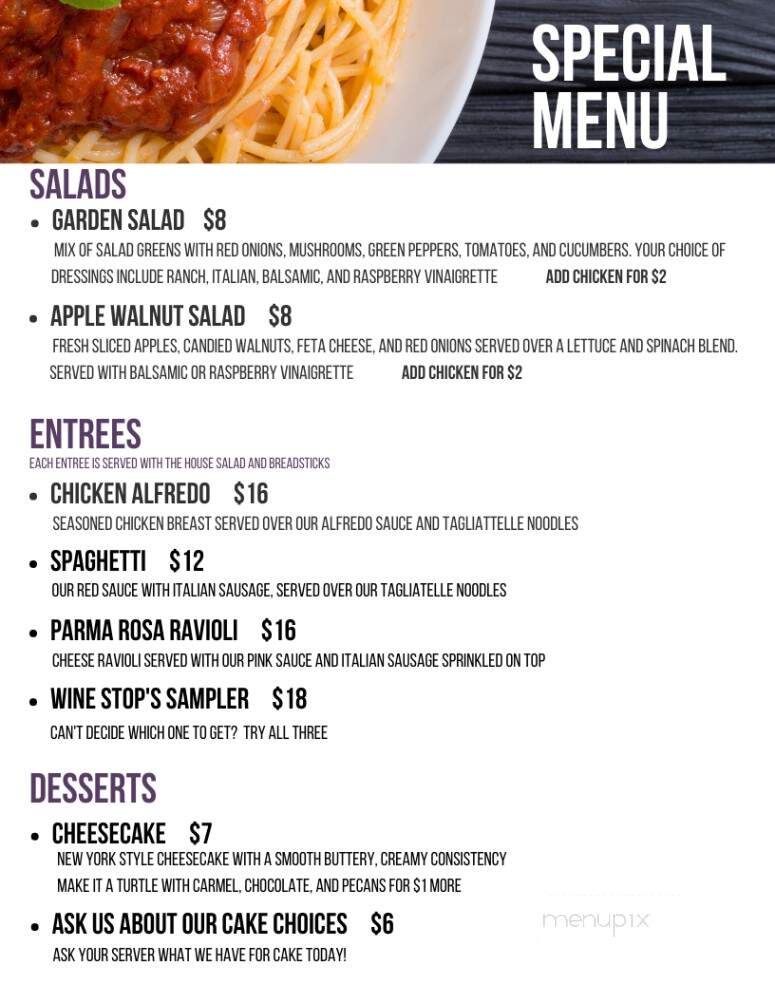 Wyoming Street Wine Stop - Pleasant Hill, MO menu_pic
