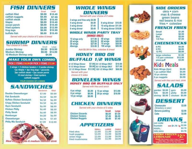 Sharks Fish & Chicken - Little Rock, AR menu_pic