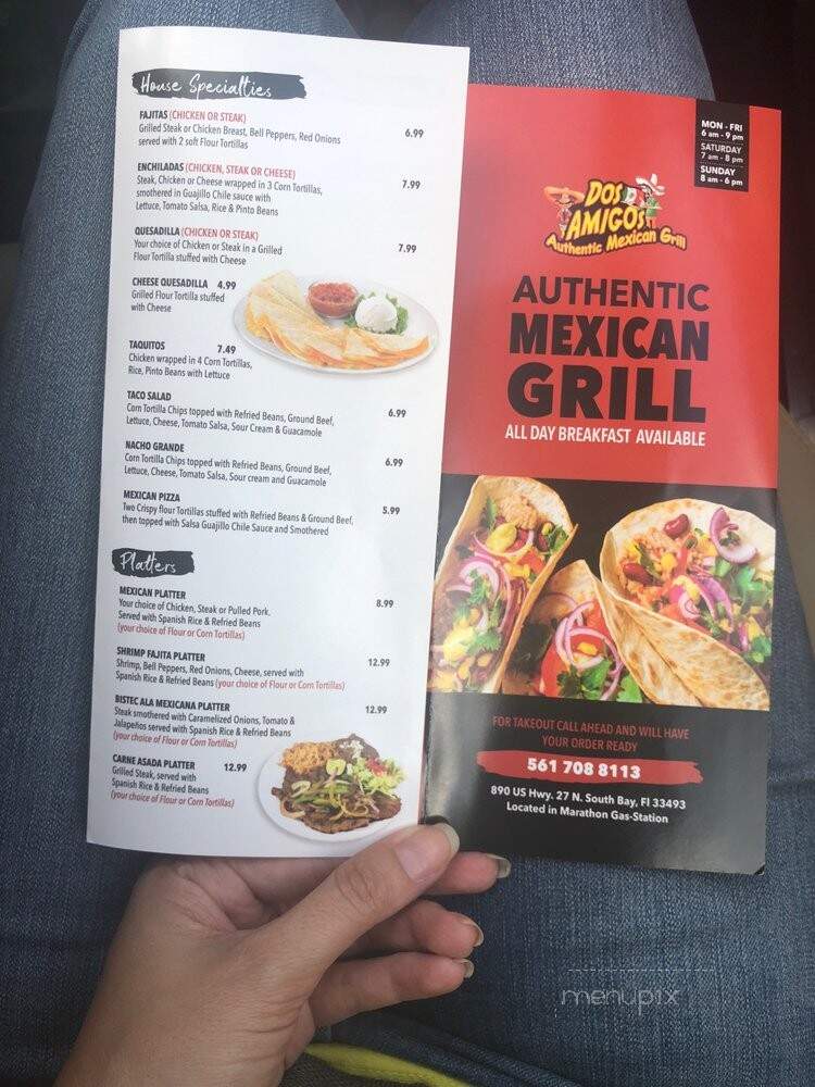 Dos Amigos Mexican Restaurant - South Bay, FL menu_pic
