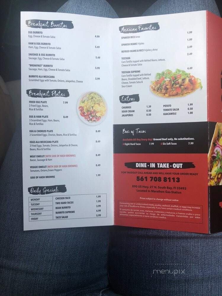 Dos Amigos Mexican Restaurant - South Bay, FL menu_pic