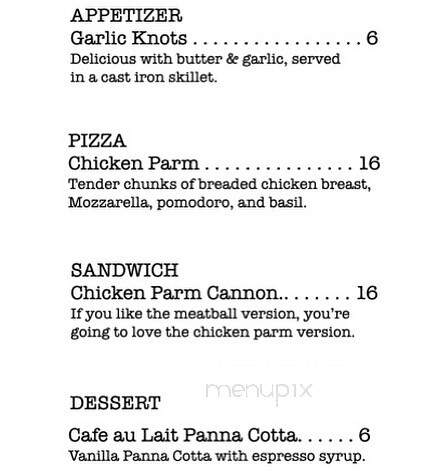 Luna Pizza Cafe - Greenville, NC menu_pic
