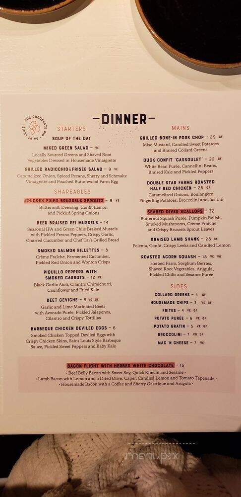 The Chocolate Pig - St. Louis, MO menu_pic