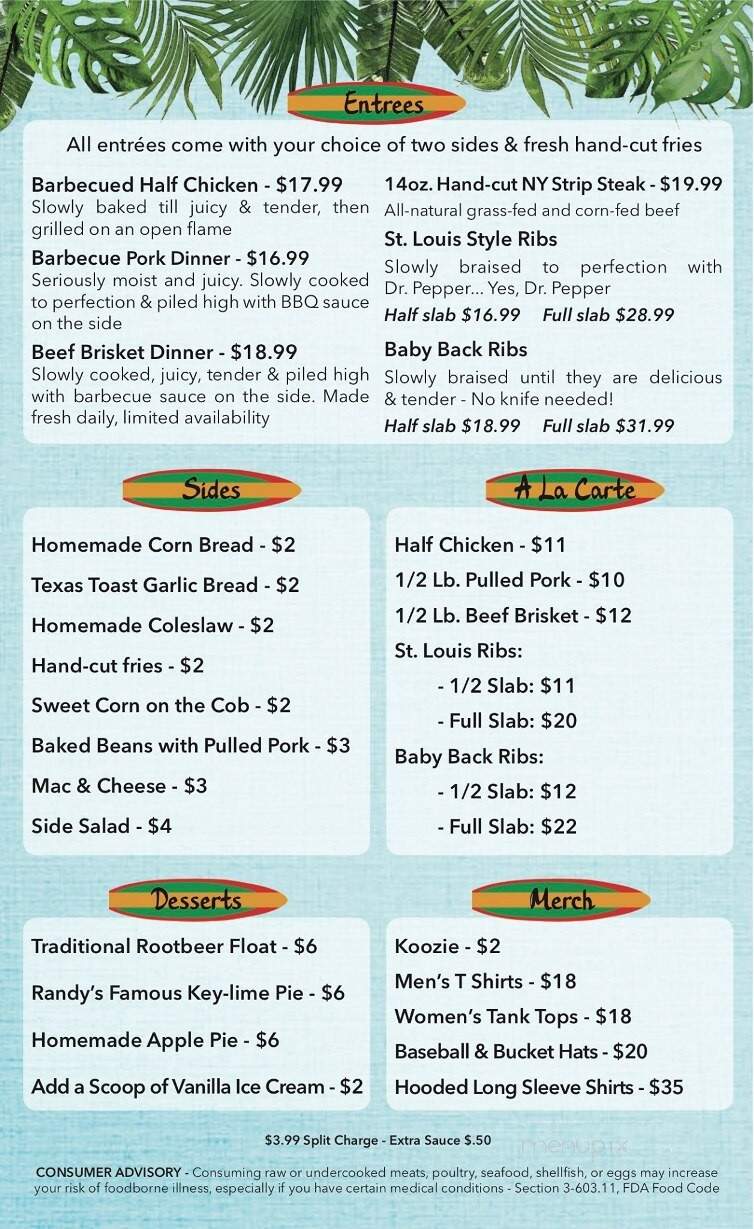 Liki Tiki BBQ - Fort Myers Beach, FL menu_pic