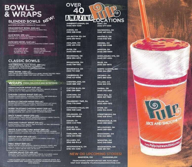Pulp Juice And Smoothie Bar - Avon, OH