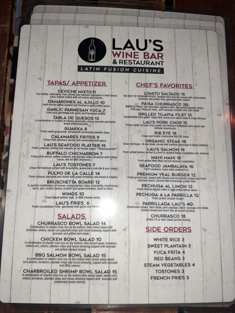 Lau's Wine Bar & Restaurant - Guttenberg, NJ