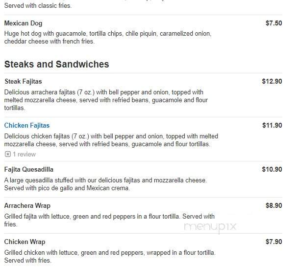 McCarthy's Irish Pub - Brownsville, TX menu_pic