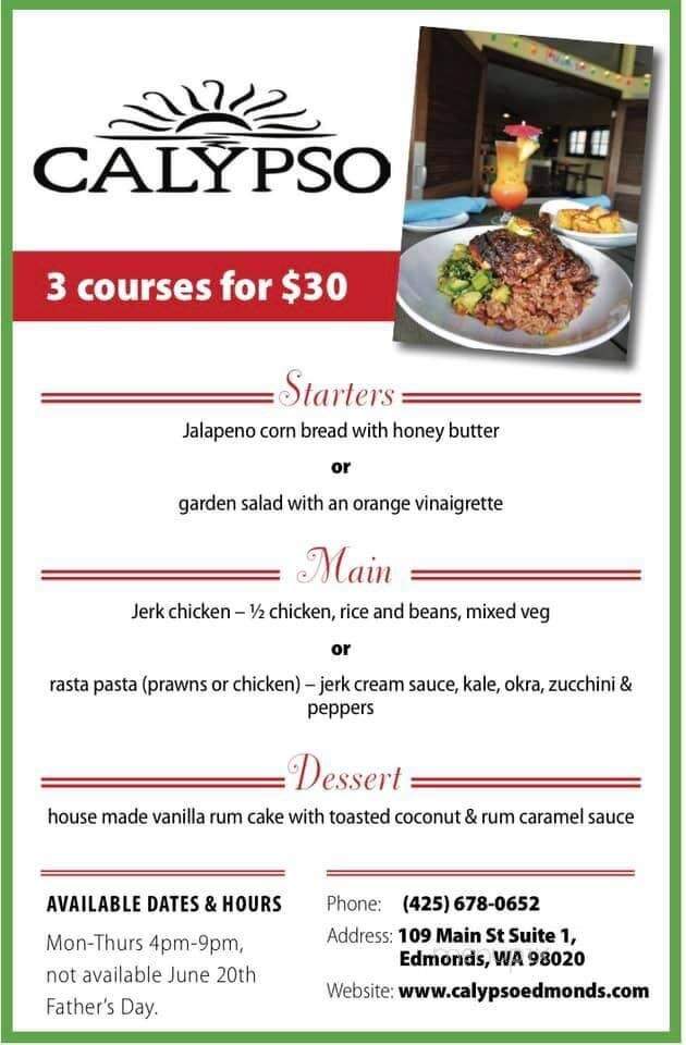 Calypso Edmonds - Edmonds, WA menu_pic