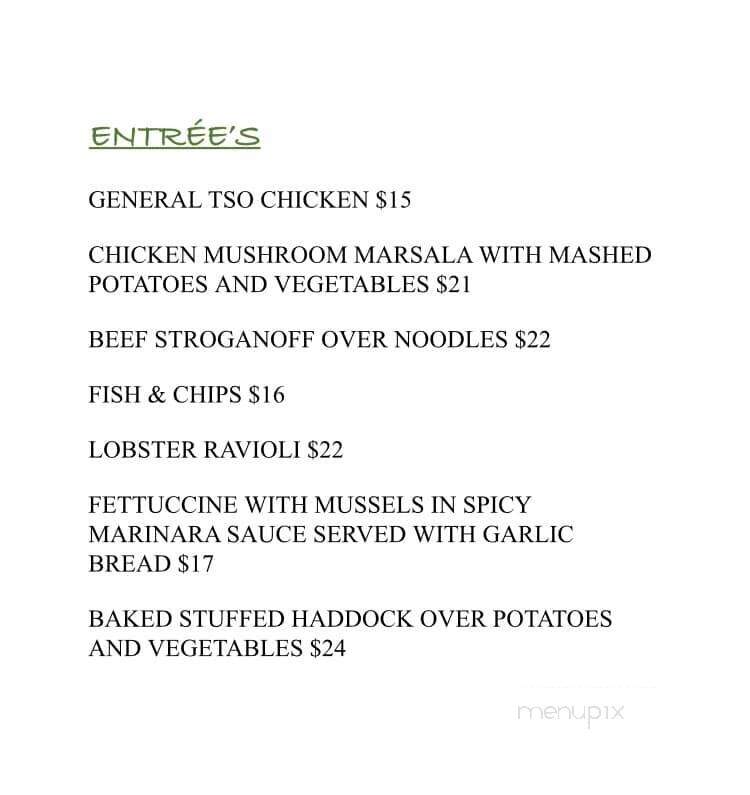 Fin and Fern - Stonington, ME menu_pic