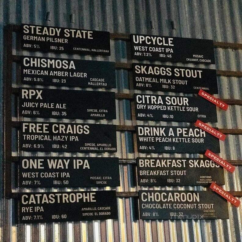 Old Caz Beer - Rohnert Park, CA menu_pic