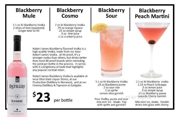 RJ Cinema Distillery & Taproom - Cincinnati, OH menu_pic