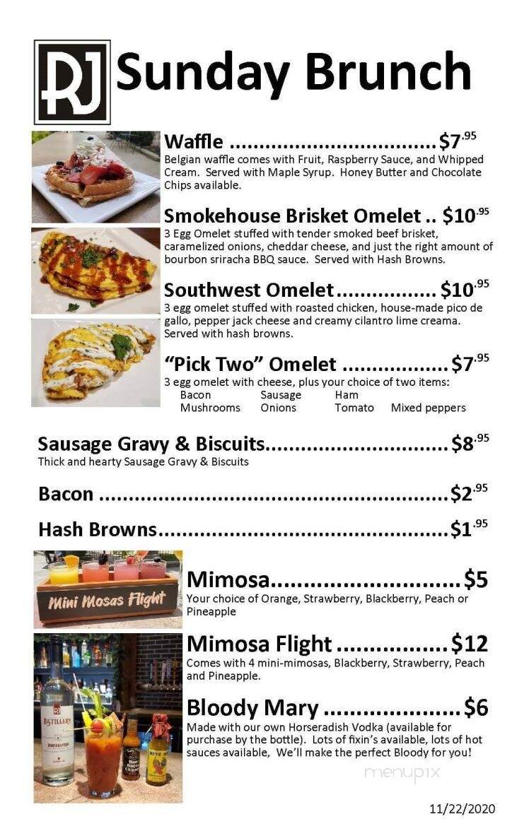 RJ Cinema Distillery & Taproom - Cincinnati, OH menu_pic