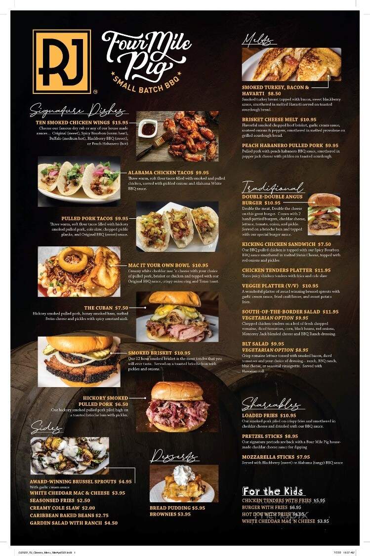 RJ Cinema Distillery & Taproom - Cincinnati, OH menu_pic