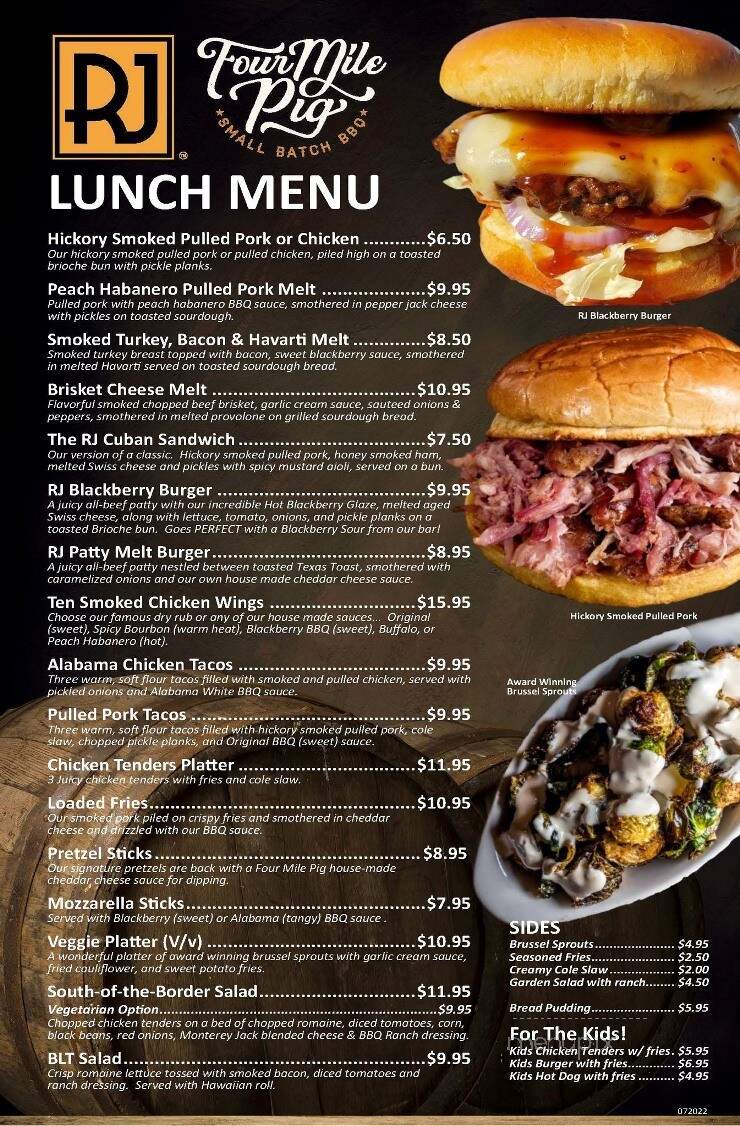 RJ Cinema Distillery & Taproom - Cincinnati, OH menu_pic