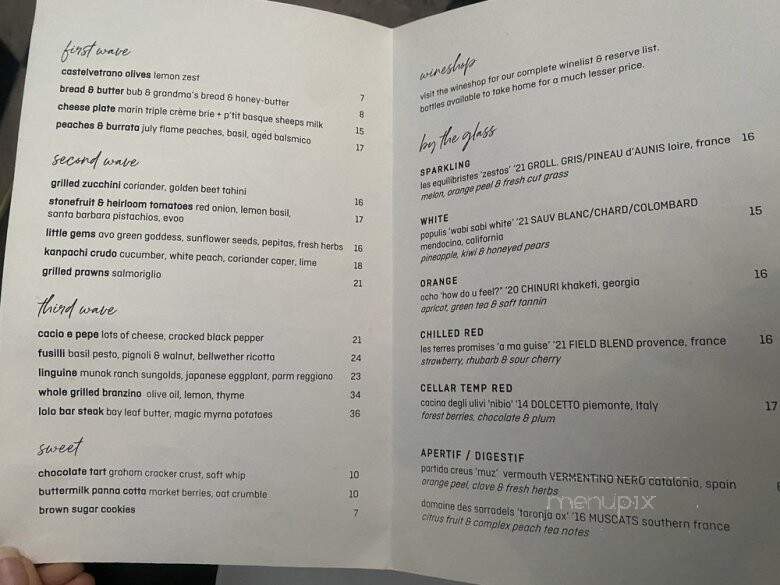 Lolo - Los Angeles, CA menu_pic