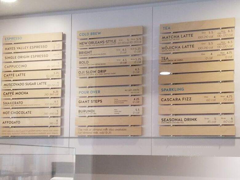 Blue Bottle Coffee - San Diego, CA menu_pic